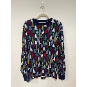 Hanna Andersson Women's Christmas Tree Long John Top Organic Cotton